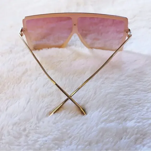 Ariel Pink Rectangle Full Frame Sunglasses - Picture 9 of 11